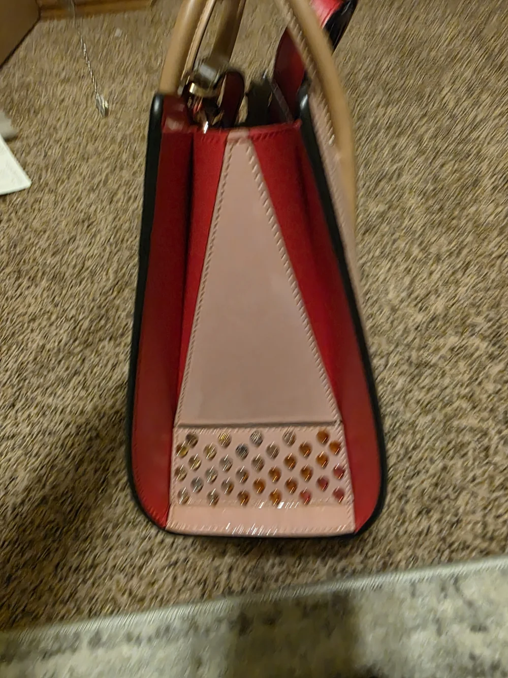 Christian Louboutin Paloma Women's Pink Leather Top-Handle Tote/ GORGEOUS